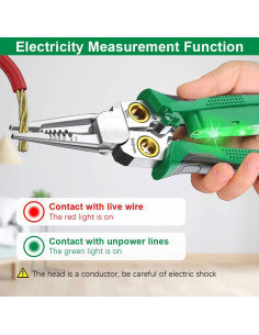 Pinzas de Electricidad 8 en 1 AprYew con Probador de Voltaje 2