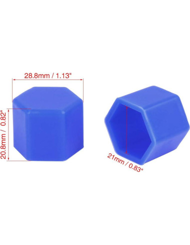 Cubiertas de Tornillos de Rueda X AUTOHAUX 20pcs 21mm Azul