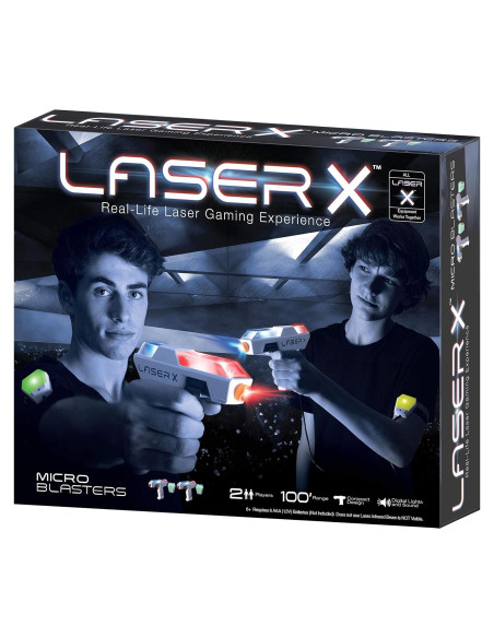 Set de Juego Láser X para 2 Jugadores - 2 Blásters y Receptores Set de Juego Láser X para 2 Jugadores - 2 Blásters y Receptores