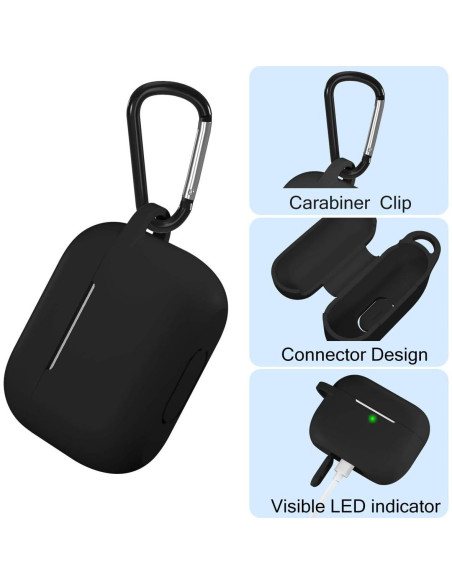 Funda de Silicona DGege para AirPods Pro con Mosquetón - Negro Funda de Silicona DGege para AirPods Pro con Mosquetón - Negro