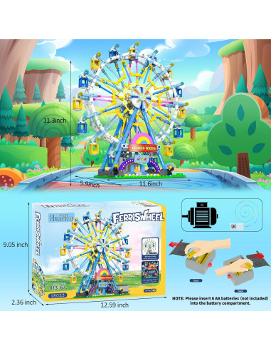 Juego de Construcción Rueda de la Fortuna HUINIU 813 PCS