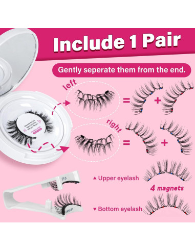 Pestañas Magnéticas Reutilizables PRO LASHBEAUTY 1 Par Encanto