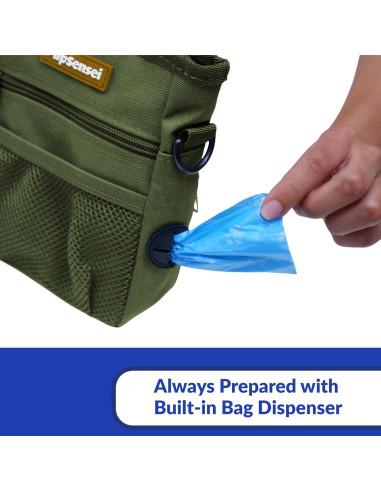 Bolsa de golosinas para perros PupSensei, 0.71L, Verde militar