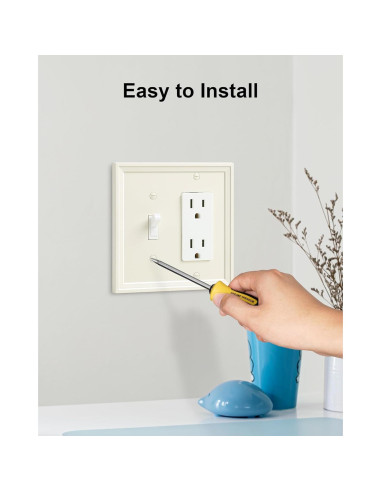 Placas de Interruptor y Enchufe Decorativas Treewell 2 Pzas