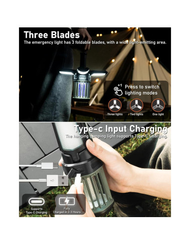 Zapper eléctrico 2 en 1 XUOITY BZ-AAA recargable USB para mosquitos