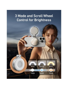 Luz de Selfie Magnética TELESIN C03 con Espejo y 360 2