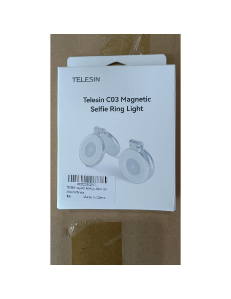 Luz de Selfie Magnética TELESIN C03 con Espejo y 360 Luz de Selfie Magnética TELESIN C03 con Espejo y 360