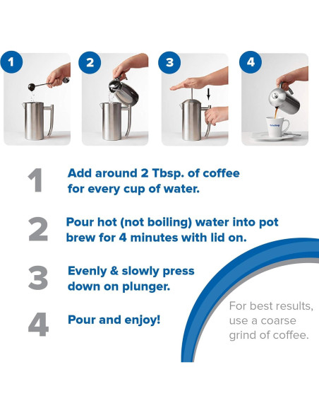 Cafetera Prensa Francesa Frieling Acero Inoxidable 0.68 L Cafetera Prensa Francesa Frieling Acero Inoxidable 0.68 L