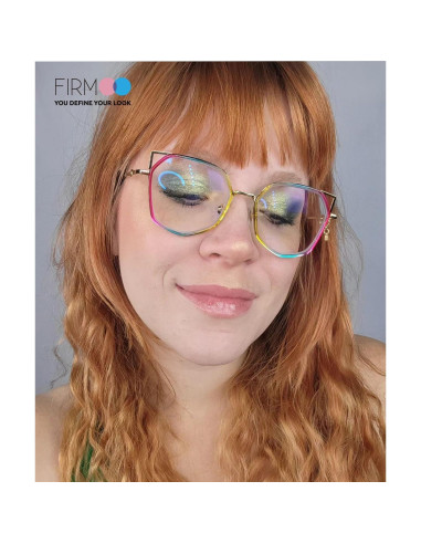 Gafas de luz azul Firmoo estilo gato con colgante UV400