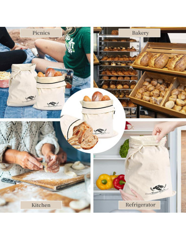 Bolsas de Pan de Cera de Abeja MSJGA - 2 Unidades Reutilizables