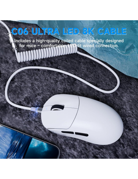 Ratón Gaming Inalámbrico ATTACK SHARK X8Plus 55g 40K DPI Ratón Gaming Inalámbrico ATTACK SHARK X8Plus 55g 40K DPI