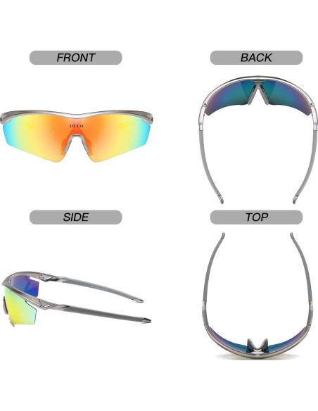 Gafas de sol deportivas DUCO con 5 lentes intercambiables Gafas de sol deportivas DUCO con 5 lentes intercambiables