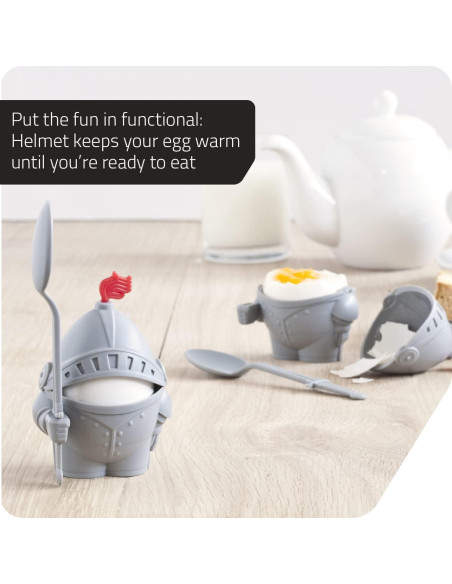 Soporte para Huevos Cocidos Peleg Design Arthur con Cuchara Soporte para Huevos Cocidos Peleg Design Arthur con Cuchara