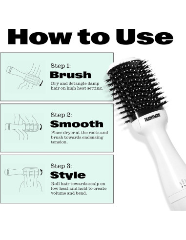 Cepillo Secador Trademark Beauty Easy Blo 4 en 1 - Blanco