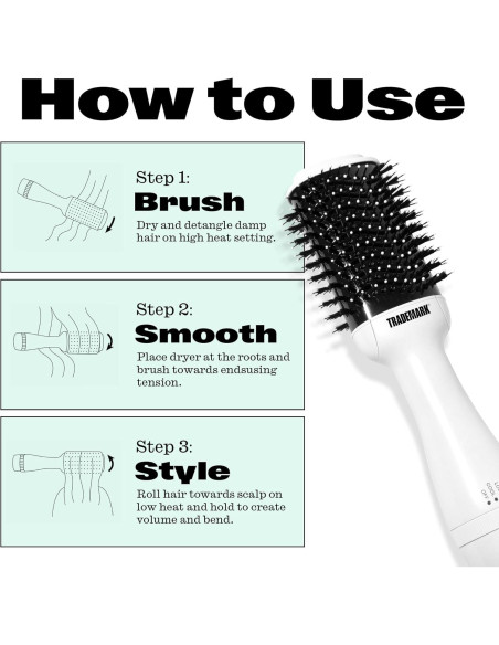 Cepillo Secador Trademark Beauty Easy Blo 4 en 1 - Blanco Cepillo Secador Trademark Beauty Easy Blo 4 en 1 - Blanco