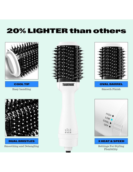 Cepillo Secador Trademark Beauty Easy Blo 4 en 1 - Blanco Cepillo Secador Trademark Beauty Easy Blo 4 en 1 - Blanco