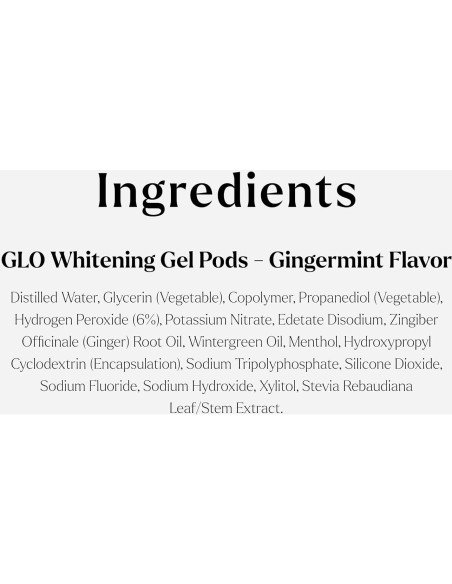 GLO Science Gel Blanqueador Dental Jengibre Menta 6% Peróxido - 5 Cápsulas GLO Science Gel Blanqueador Dental Jengibre Menta 6% Peróxido - 5 Cápsulas