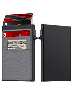 Billetera Minimalista GTWUP para Hombres con Bloqueo RFID - Negro y Gris