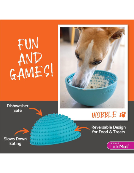 LickiMat Wobble Cuenco para Perros Turquesa 16.5cm LickiMat Wobble Cuenco para Perros Turquesa 16.5cm
