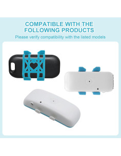 4 Clips de Goma Quilax para Localizador GPS Tractive - Azul 2