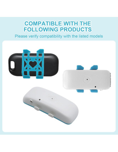 4 Clips de Goma Quilax para Localizador GPS Tractive - Azul