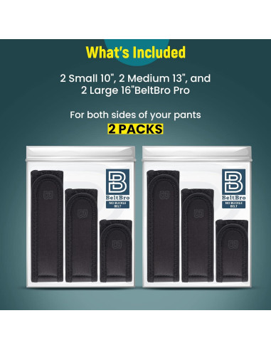 Cinturón Elástico Sin Hebilla BeltBro Pro para Hombres - Acolchado Suave