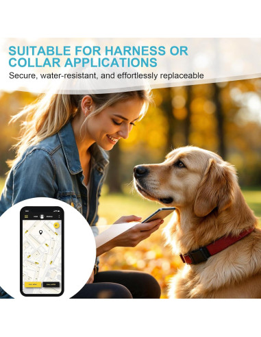 4 Clips de Goma Quilax para Localizador GPS Tractive - Azul