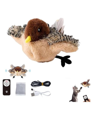 Juguete para Gato HYCIM Pájaro Interactivo Recargable 14cm