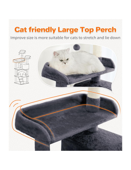 Árbol para Gatos Made4Pets 142cm Multi-Nivel con 2 Condominios Árbol para Gatos Made4Pets 142cm Multi-Nivel con 2 Condominios