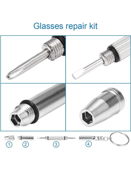 Kit de Reparación de Gafas MMOBIEL 1010 Piezas con Destornilladores Kit de Reparación de Gafas MMOBIEL 1010 Piezas con Destornilladores