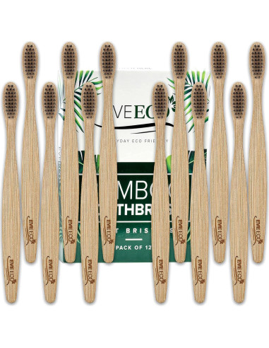 Cepillo de Dientes de Bambú EveEco TB001 - Suave y Vegano