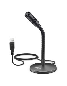 Micrófono USB FIFINE K050 Mini de Escritorio con Cuello Ajustable