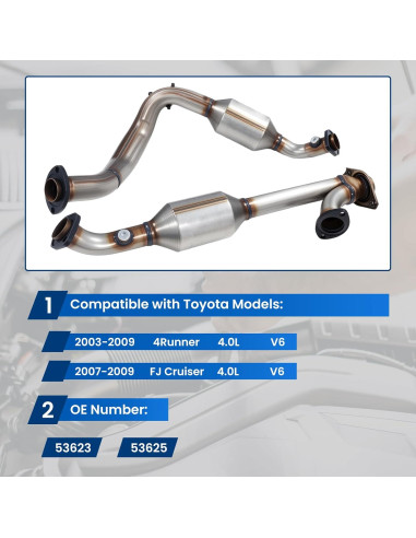 Convertidor Catalítico SPEEDFusion para Toyota 4Runner 2003-2009