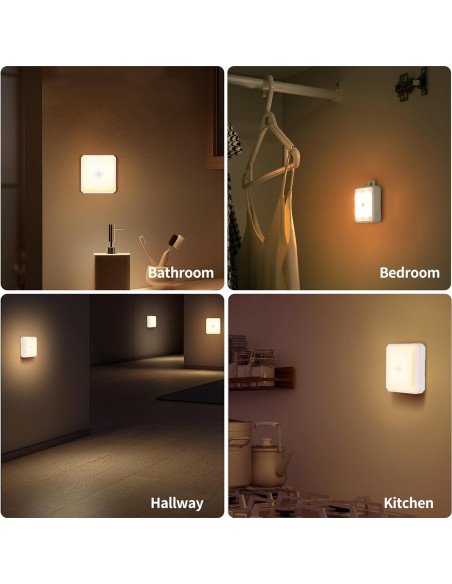 Sensor de Movimiento Luz Nocturna SMASOON 4000K Paquete de 3 Sensor de Movimiento Luz Nocturna SMASOON 4000K Paquete de 3