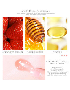 Mascarilla Labial de Miel y Fresa FREEORR - 2 Pcs Hidratante 2