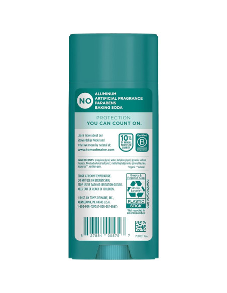 Desodorante Natural Tom's of Maine 92.1 g Paquete de 2 Libre de Aluminio Desodorante Natural Tom's of Maine 92.1 g Paquete de 2 Libre de Aluminio