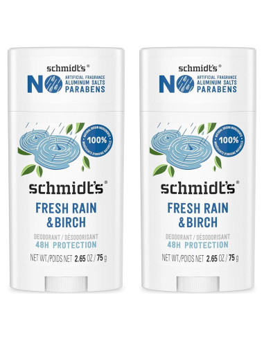 Desodorante Vegano Schmidt's Lluvia Fresca y Abedul 75 g
