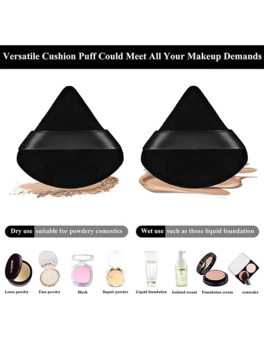 Esponja de Maquillaje Teotwin Triangular 5 Piezas Libre de Látex