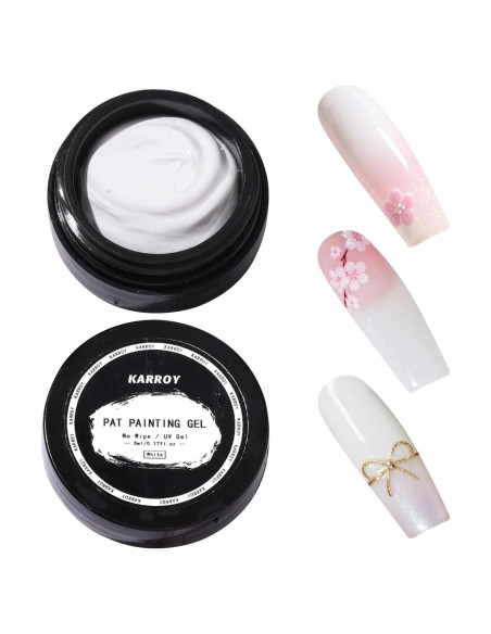 Gel de Uñas Ombre Karroy 5ml Blanco - Pintura Gradiente UV/LED Gel de Uñas Ombre Karroy 5ml Blanco - Pintura Gradiente UV/LED