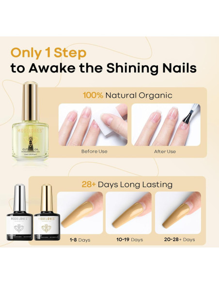 Set 3 Pcs Gel Base y Top Coat + Aceite Cutículas 10 ml Set 3 Pcs Gel Base y Top Coat + Aceite Cutículas 10 ml