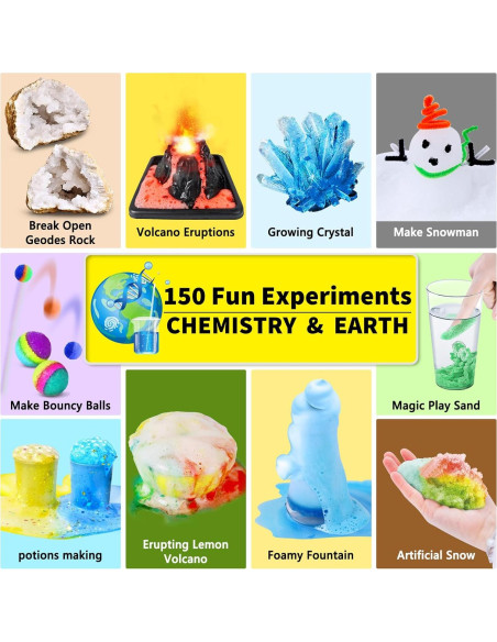 Kit de Ciencia UNGLINGA 150 Experimentos Educativos para Niños Kit de Ciencia UNGLINGA 150 Experimentos Educativos para Niños