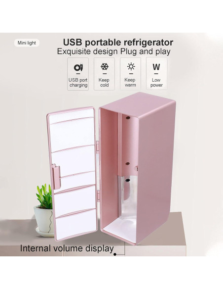 Mini Refrigerador Portátil Sorandy 5V Frío y Calor 12x8.5x25cm Mini Refrigerador Portátil Sorandy 5V Frío y Calor 12x8.5x25cm