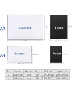 Tarjeta Reflectora de Luz BYSTONE A3 30.48x20.32 cm 3-en-1 2