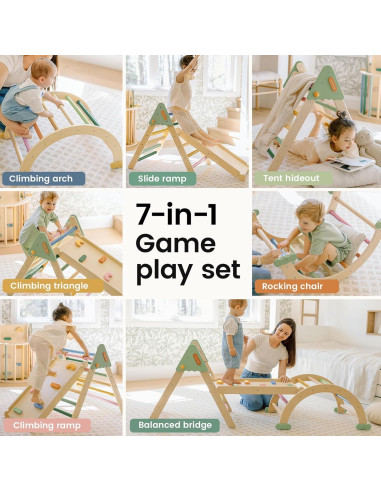 Conjunto de Escalada Montessori Tiny Land 7 en 1 Plegable