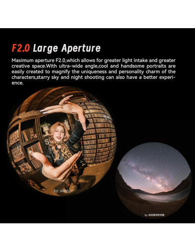 Lente Fisheye ASTRHORI 6.5mm F2.0 para Montura Fuji X