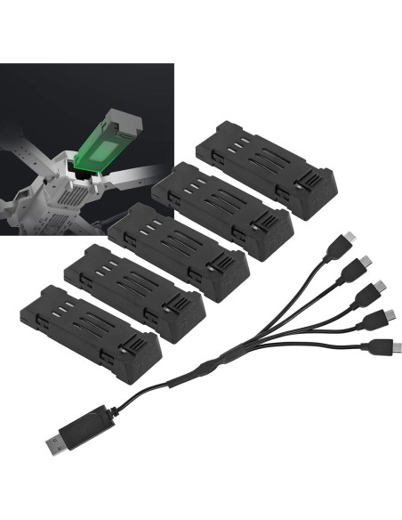 Batería de Litio 3.7V 1200mAh + Cable de Carga 5 en 1 VBESTLIFE Batería de Litio 3.7V 1200mAh + Cable de Carga 5 en 1 VBESTLIFE