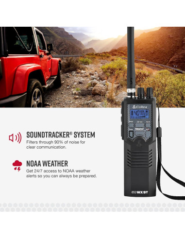 Radio CB Cobra HH50WXST de Mano - 40 Canales, Alertas NOAA