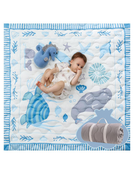 Momcozy Alfombra de Juego para Bebés 127x127 cm Antideslizante Momcozy Alfombra de Juego para Bebés 127x127 cm Antideslizante