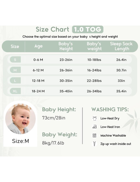 Saco de Sueño para Bebés Yoofoss XL 18-24 Meses Rayón Bambú Saco de Sueño para Bebés Yoofoss XL 18-24 Meses Rayón Bambú