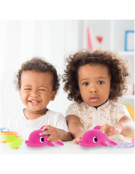 DolliBu Juguete de Baño Delfín Rosa Flotante para Niños DolliBu Juguete de Baño Delfín Rosa Flotante para Niños